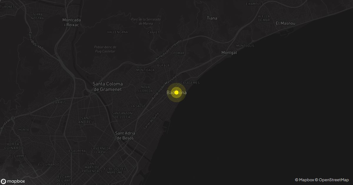 Mapa de Badalona: personas que piden presupuesto de mudanza cada mes