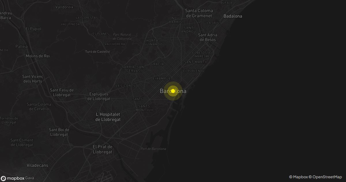 Mapa de Barcelona: personas que piden presupuesto de mudanza cada mes