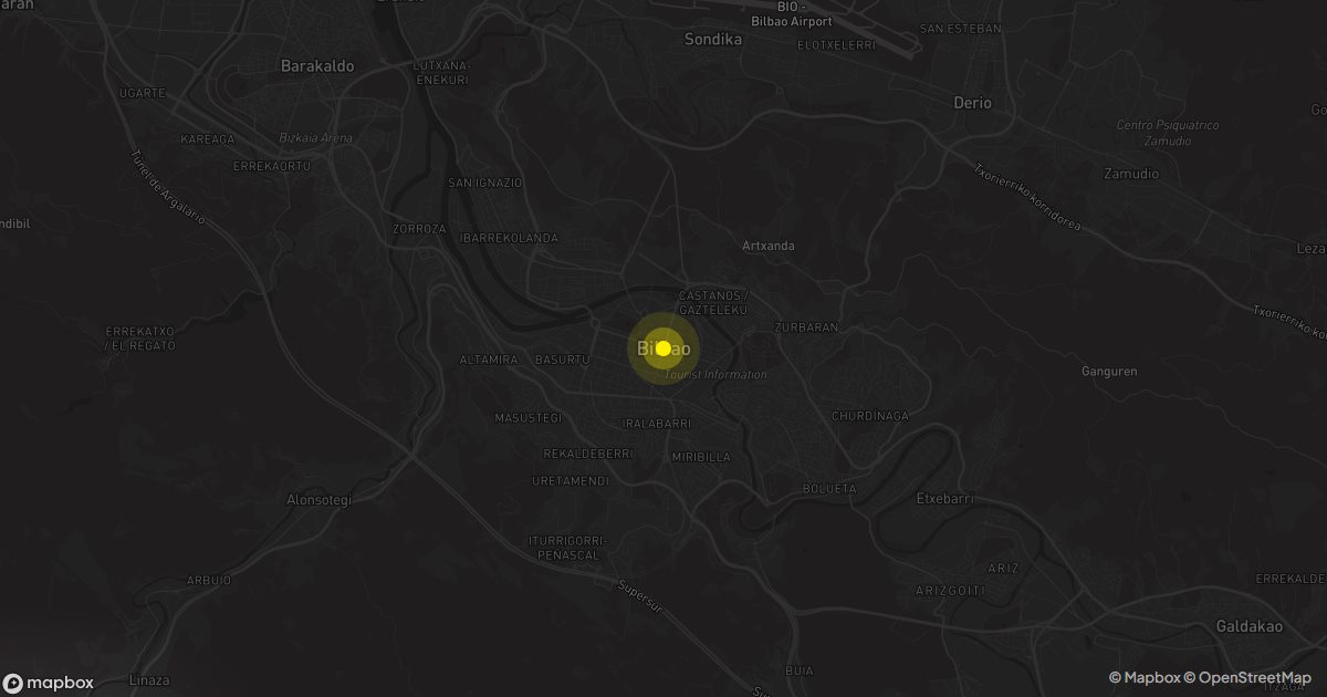 Mapa de Bilbao: personas que piden presupuesto de mudanza cada mes
