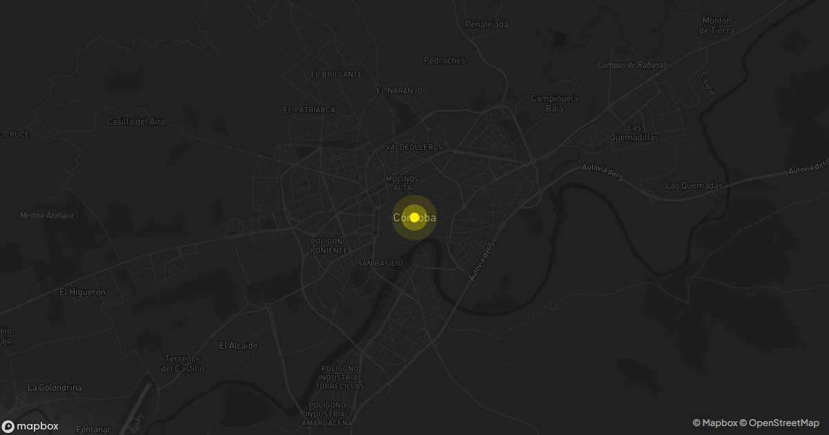 Mapa de Córdoba: personas que piden presupuesto de mudanza cada mes