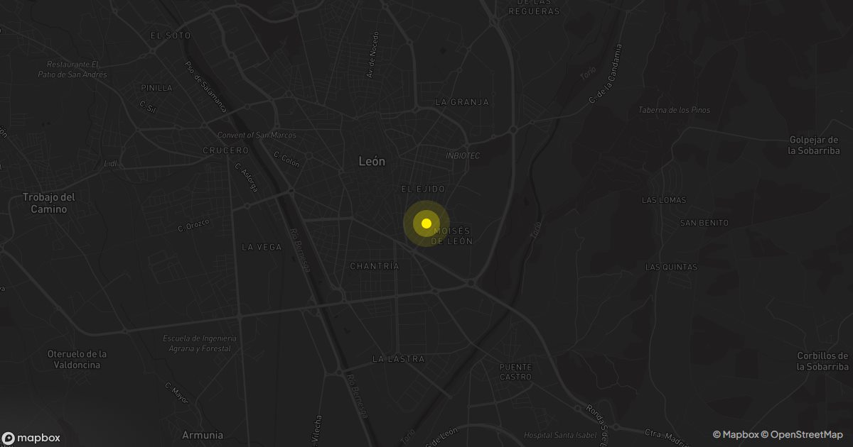 Mapa de León: personas que piden presupuesto de mudanza cada mes