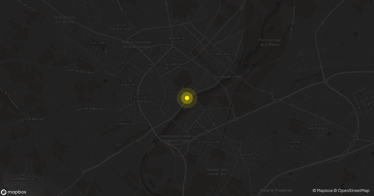 Mapa de Lérida: personas que piden presupuesto de mudanza cada mes