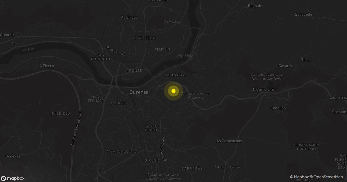 Mapa de Orense: personas que piden presupuesto de mudanza cada mes