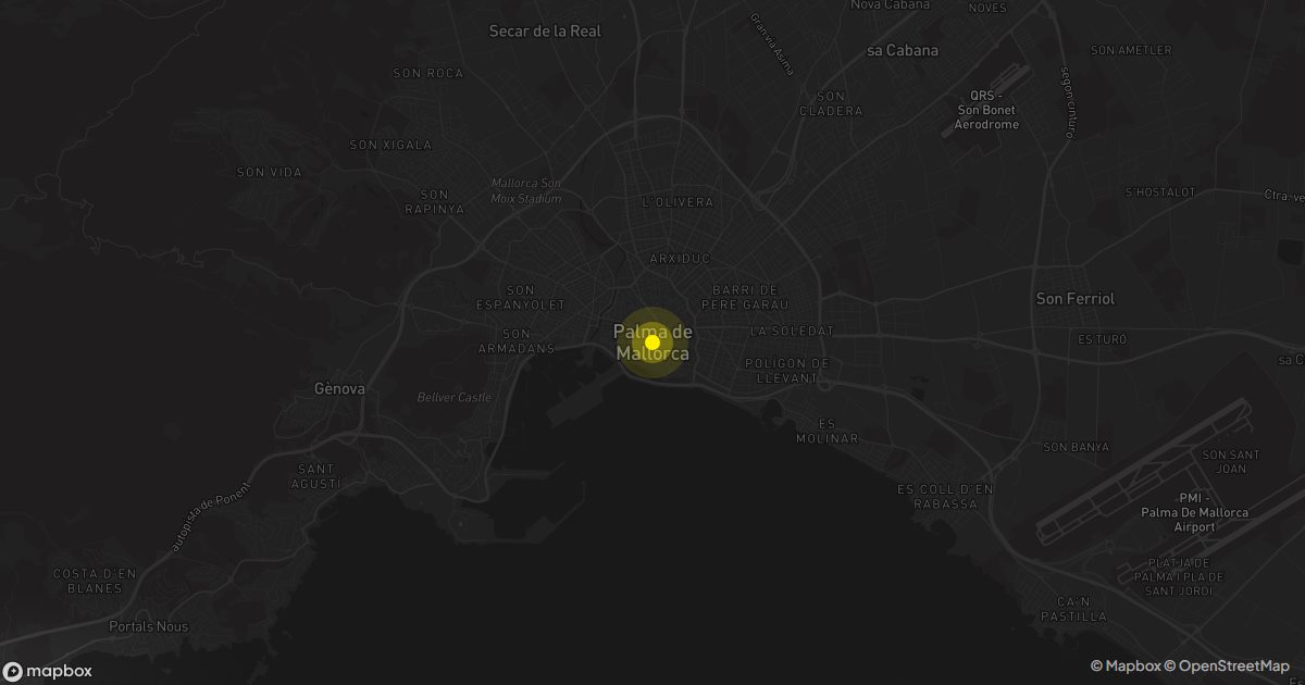 Mapa de Palma: personas que piden presupuesto de mudanza cada mes
