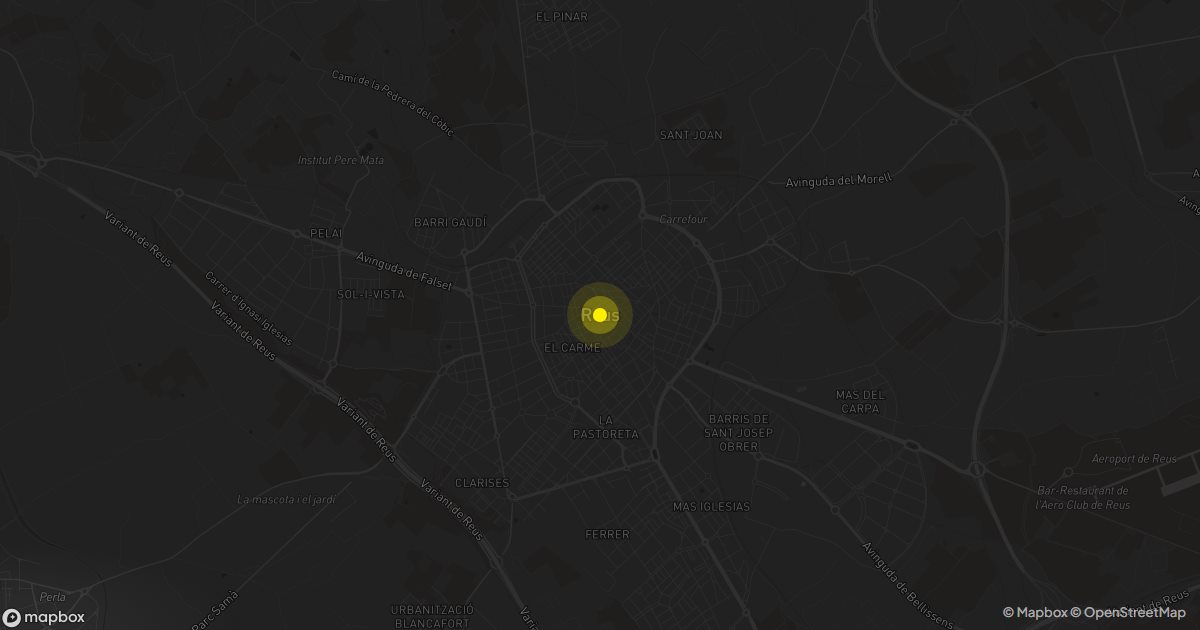 Mapa de Reus: personas que piden presupuesto de mudanza cada mes