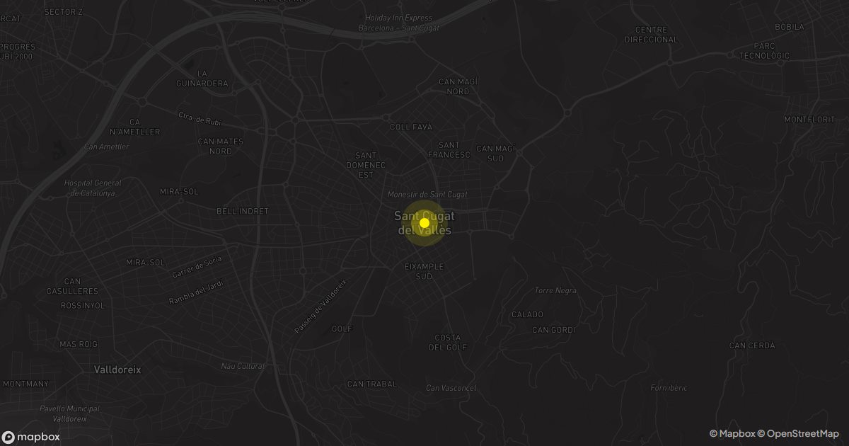 Mapa de San Cugat del Vallés: personas que piden presupuesto de mudanza cada mes