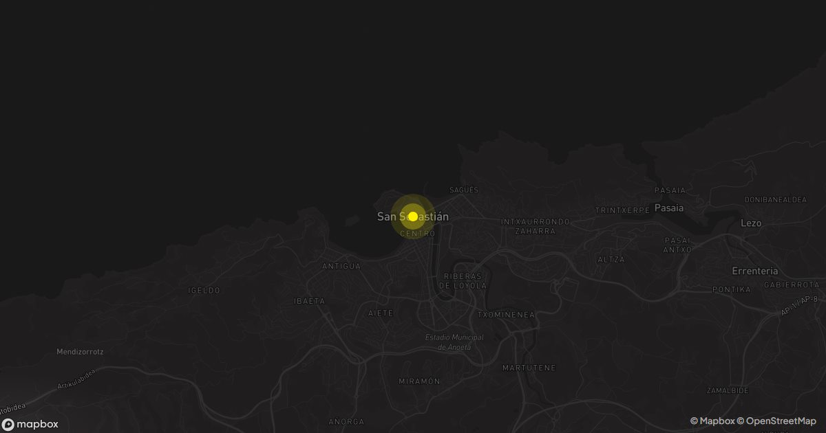 Mapa de San Sebastián: personas que piden presupuesto de mudanza cada mes
