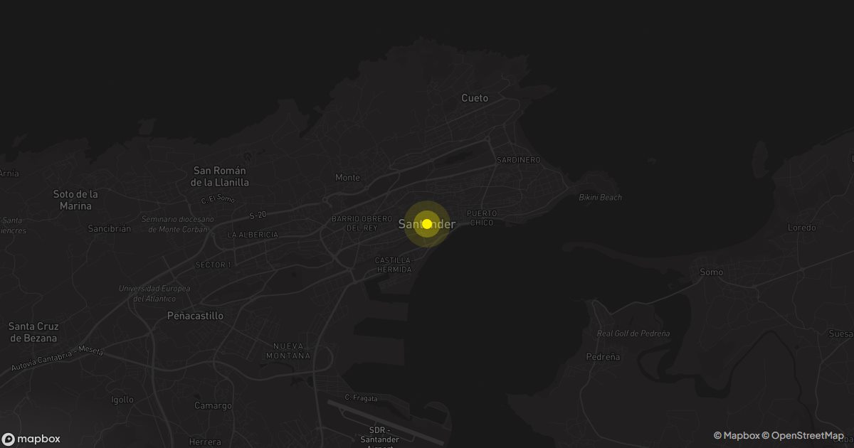 Mapa de Santander: personas que piden presupuesto de mudanza cada mes