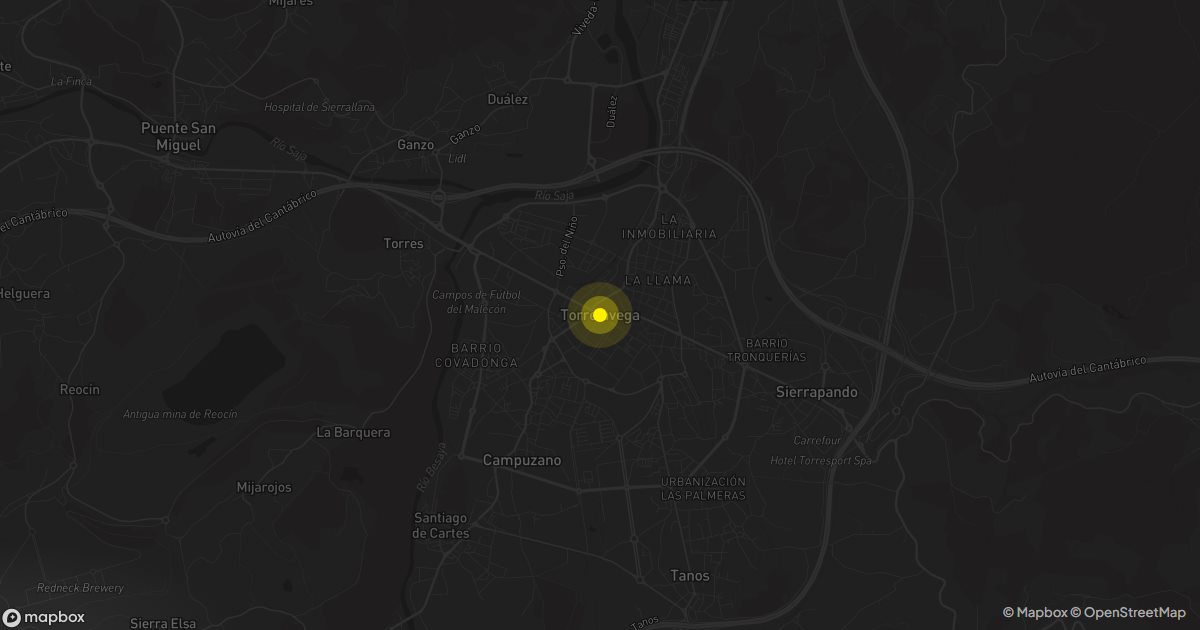 Mapa de Torrelavega: personas que piden presupuesto de mudanza cada mes