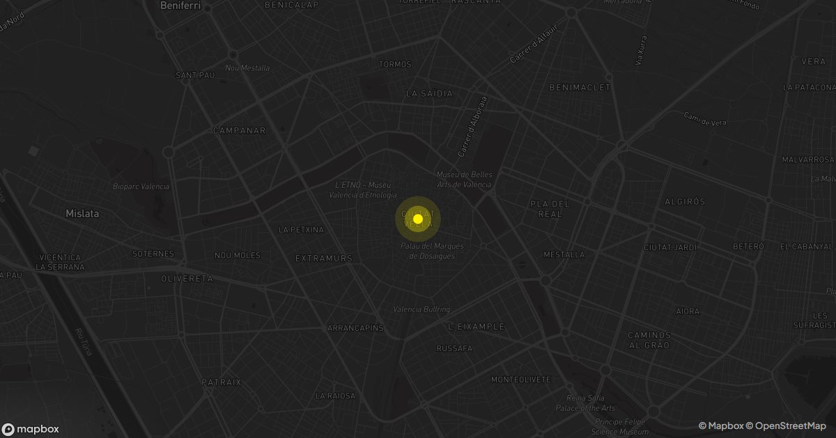 Mapa de Ciutat Vella: personas que piden presupuesto de mudanza cada mes