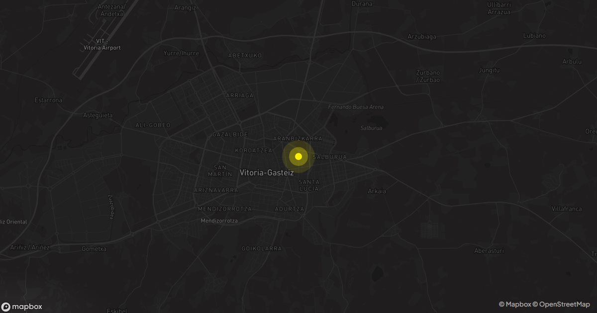 Mapa de Vitoria-Gasteiz: personas que piden presupuesto de mudanza cada mes